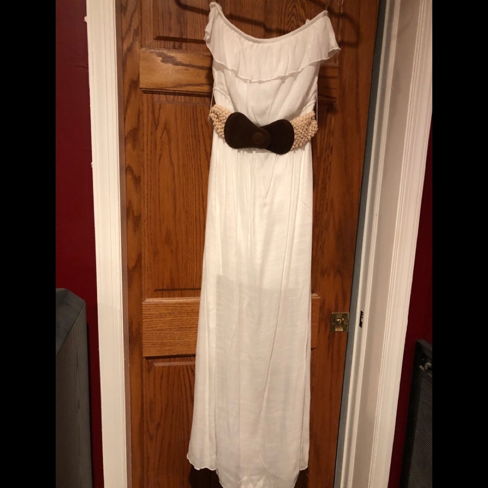 NWT White Strapless Trixxi Maxi Dress